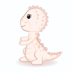 Cute Dinosaur cartoon illustration