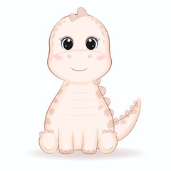 Cute Dinosaur cartoon illustration