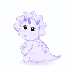 Cute Dinosaur cartoon illustration