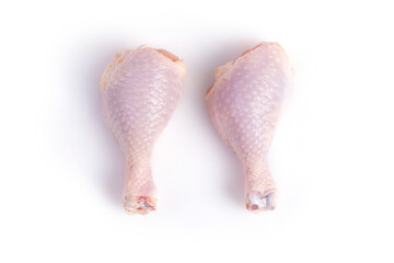 chicken thigh on white background