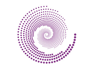 Spiral Effect.  Abstract dotted vector background. Spiral dotted background or icon.