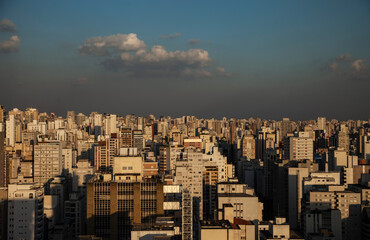 Vista da regi&atilde;o da Avenida Paulista em S&atilde;o Paulo - Brasil