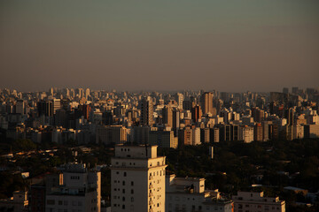 Vista da regi&atilde;o da Avenida Paulista em S&atilde;o Paulo - Brasil