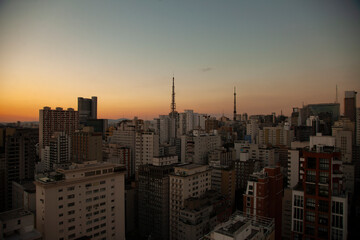 Vista da regi&atilde;o da Avenida Paulista em S&atilde;o Paulo - Brasil