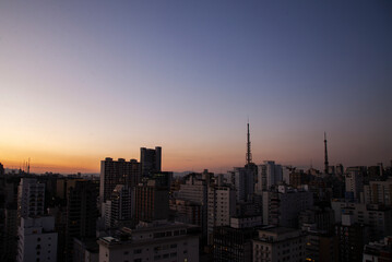 Vista da regi&atilde;o da Avenida Paulista em S&atilde;o Paulo - Brasil