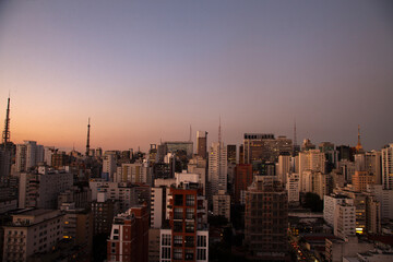 Vista da regi&atilde;o da Avenida Paulista em S&atilde;o Paulo - Brasil