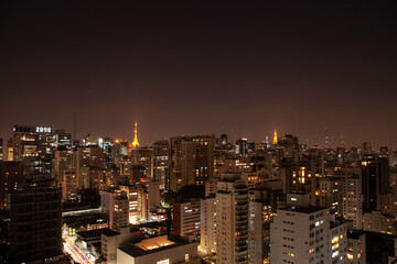Vista da regi&atilde;o da Avenida Paulista em S&atilde;o Paulo - Brasil