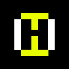 Obraz premium Negative H Monogram Tsimple logo design