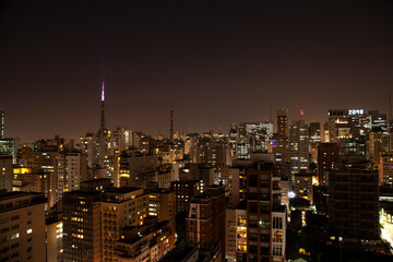 Vista da região da Avenida Paulista em São Paulo - Brasil - obrazy, fototapety, plakaty