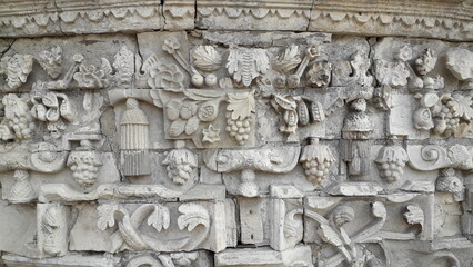 detail of a stone carving