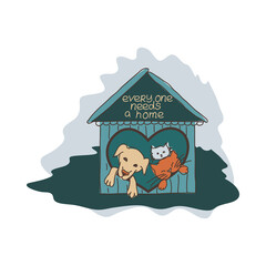 every animal should have a home. animal problems.