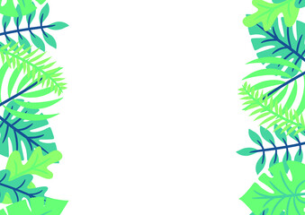 Modern tropical leaves background design