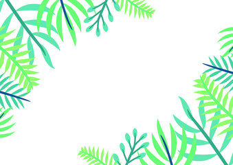 Modern tropical leaves background design