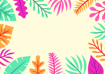 Fototapeta na wymiar Modern tropical leaves background design