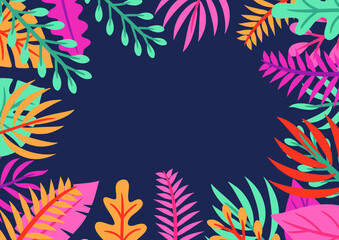 Modern tropical leaves background design