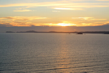 	
Sunset over Newgale Beach, Wales	