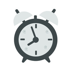 Icon of clock, stylized modern graphic of vintage clock. Vector