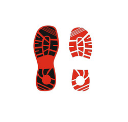 italian product icon colored shoe print design