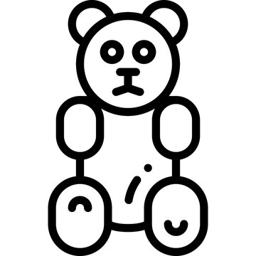 Gummy Bear Line Icon