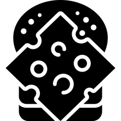 cheese toast solid icon