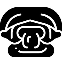 poached egg solid icon