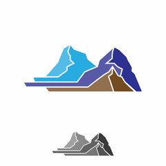 Abstract mountain design for infographic or mapping