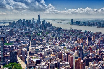 Fototapeta premium New York City - Manhattan aerial view. New York cityscape.