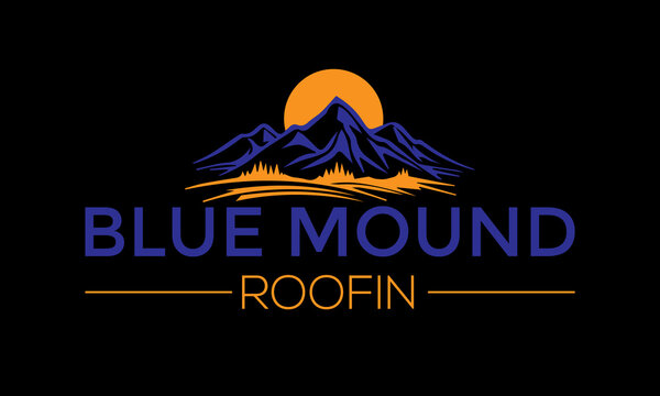 Blue Mound Roffin Mountain Business Vector  Logo Design