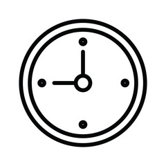 Time Clock Isolated Vector icon which can easily modify or edit

