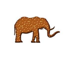 Elephant Animal symbol Cookies chocolate icon logo illustration