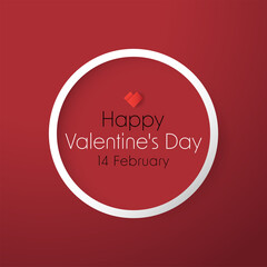 Valentine's day concept background. Vector illustration. Cute love banner or greeting card.