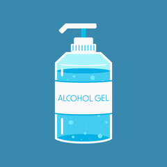 Alcohol sanitizer gel bottle template. Hand wash gel vector.