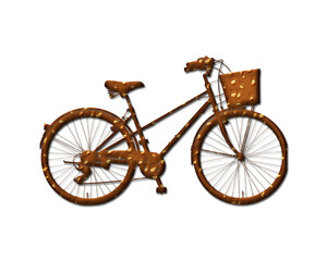 Fototapeta na wymiar Bicycle Bike Cycle symbol Cookies chocolate icon logo illustration