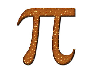 Pi Symbol, Math Ratio symbol Cookies chocolate icon logo illustration - obrazy, fototapety, plakaty