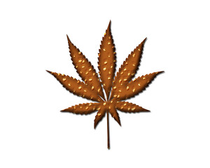 Marijuana Cannabis Pot symbol Cookies chocolate icon logo illustration