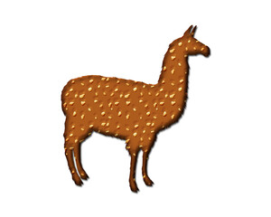 Llama alpaca Lama symbol Cookies chocolate icon logo illustration