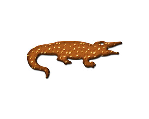 Crocodile Alligator symbol Cookies chocolate icon logo illustration