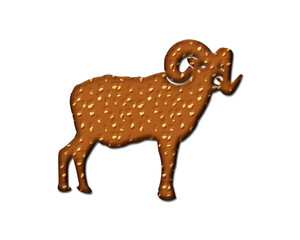 Sheep lamb Ram symbol Cookies chocolate icon logo illustration