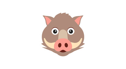 Boar face vector isolated icon. Emoji illustration. Boar vector emoticon
