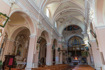 Capracotta, Molise, Italy. Church of S. M. Assunta. - obrazy, fototapety, plakaty