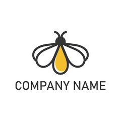 awesome outline firefly logo design vector