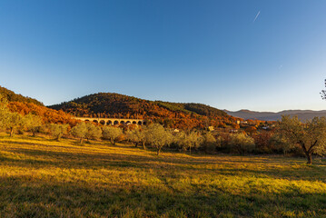Molise, Italy.  Spectacular autumn panorama.