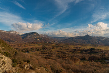 Molise, Italy.  Spectacular winter panorama.