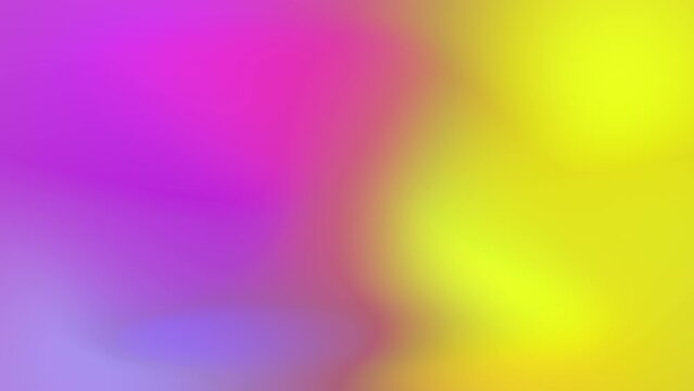 Blurred gradient gradation abstract background smooth fast transition of orange pink very peri violet purple yellow colors. 4k moving animation concept with smooth movement and copy space