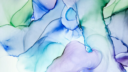 Alcohol ink. Blue Marble Artwork. Abstract