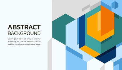 Obraz premium Colorful abstract geometric background vector design