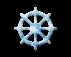 Dharmachakra, Dharma Wheel symbol Cloads icon Cloady logo illustration