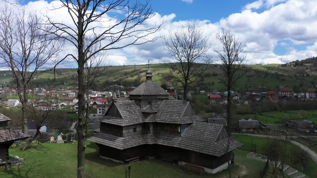 The Church of the Ascension of the Lord is one of the wooden churches in the Hutsul region, located in the village of Yasinya, Rakhiv district of the Transcarpathian region, UNESCO protection.