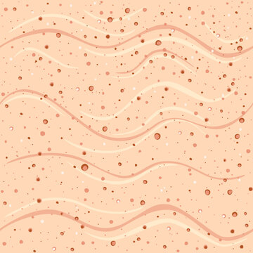 Cute, cartoon style beach sand with pebbles seamless pattern. Great for Spring or Summer fabric, scrap-booking, gift-wrap, wallpaper, product design product design. Surface design. Vector