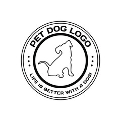 Dog pet animal silhouette. Good use for symbol, logo, web icon, mascot, or any design you want.